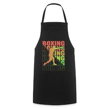 Boxen Arts Martiaux Boxe Box Club Boxeur - Tablier de cuisine - noir - Devant - AI Model Male 185 dark (185cm)