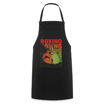 Boxen Arts Martiaux Boxe Box Club Boxeur - Tablier de cuisine - noir - Devant - AI Model Male 185 dark (185cm)
