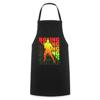 Boxen Arts Martiaux Boxe Box Club Boxeur - Tablier de cuisine - noir - Devant - AI Model Male 185 dark (185cm)