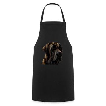 Dogge Doggen Hund Hunde Deutsche Dogge - Kochschürze - Schwarz - Vorne - AI Model Male 185 dark (185cm)