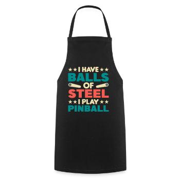 Flipper Retro Pinball Flipperautomat Bumper - Cooking Apron - black - Front - AI Model Male 185 dark (185cm)