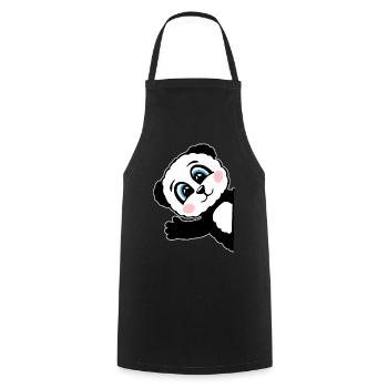 Panda Pandabär Geschenk Damen Herren Kinder - Kochschürze - Schwarz - Vorne - AI Model Male 185 dark (185cm)