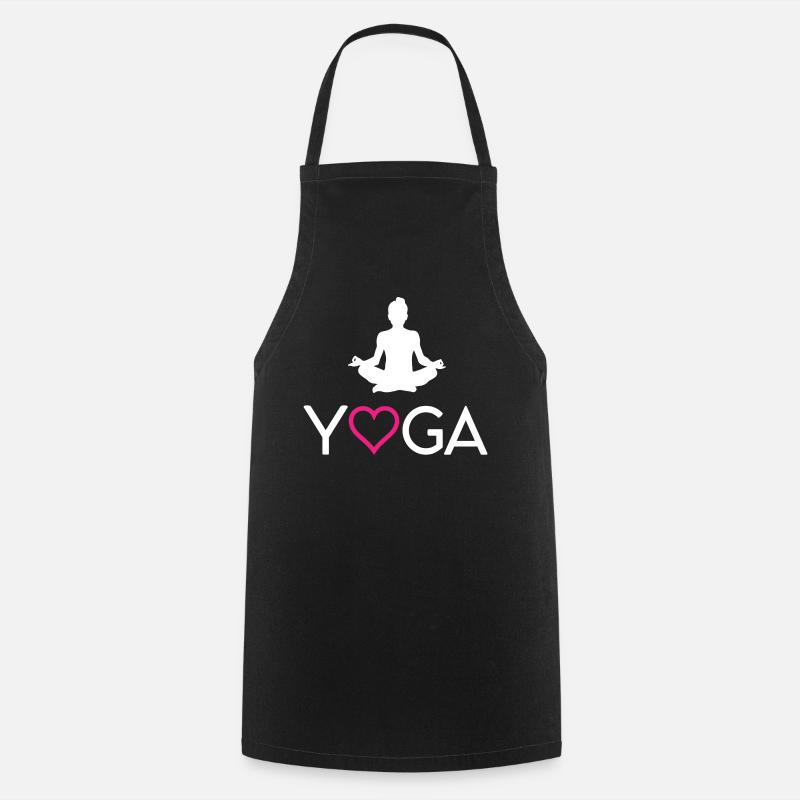 Yoga - Tablier de cuisine - noir