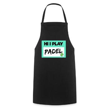 Freizeit Padel Spieler Padelspiel Bälle Statement - Kochschürze - Schwarz - Vorne - AI Model Male 185 dark (185cm)