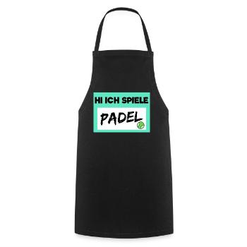 Padel Spieler Statement Bälle Padelspiel Sportart - Kochschürze - Schwarz - Vorne - AI Model Male 185 dark (185cm)