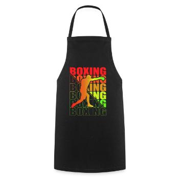 Boxen Arts Martiaux Boxe Box Club Boxeur - Tablier de cuisine - noir - Devant - AI Model Male 185 dark (185cm)