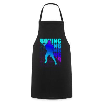 Boxen Arts Martiaux Boxe Box Club Boxeur - Tablier de cuisine - noir - Devant - AI Model Male 185 dark (185cm)