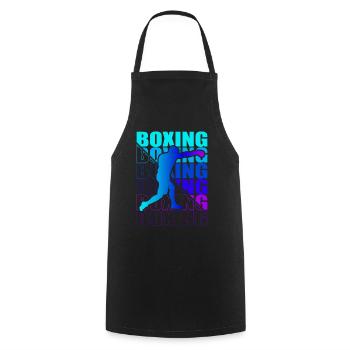 Boxen Arts Martiaux Boxe Box Club Boxeur - Tablier de cuisine - noir - Devant - AI Model Male 185 dark (185cm)