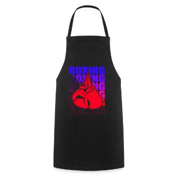 Boxen Arts Martiaux Boxe Box Club Boxeur - Tablier de cuisine - noir - Devant - AI Model Male 185 dark (185cm)