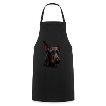 Doberman Dobermans Dog Dogs Puppy Doberman - Cooking Apron - black - Front - AI Model Male 185 dark (185cm)
