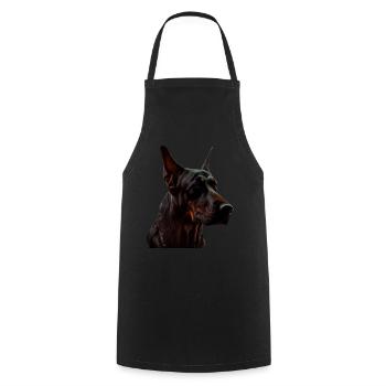 Doberman Dobermans Dog Dogs Puppy Doberman - Cooking Apron - black - Front - AI Model Male 185 dark (185cm)