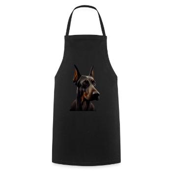 Doberman Dobermans Dog Dogs Puppy Doberman - Cooking Apron - black - Front - AI Model Male 185 dark (185cm)
