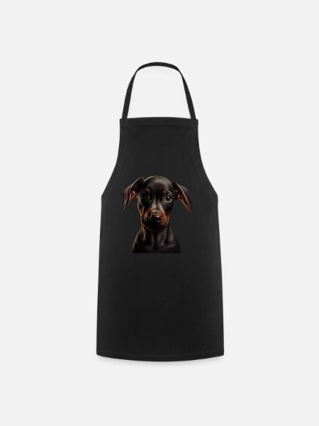 Dobermann Dobermänner Hund Hunde Welpe Dobermann - Kochschürze - Schwarz