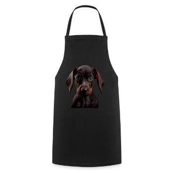 Doberman Dobermans Dog Dogs Puppy Doberman - Cooking Apron - black - Front - AI Model Male 185 dark (185cm)