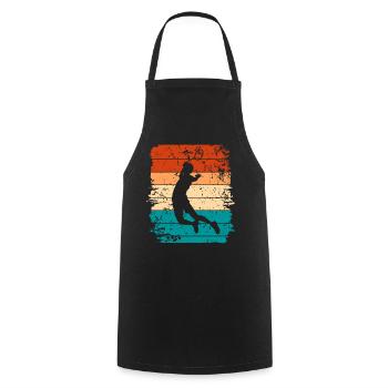 Badminton - Cooking Apron - black - Front - AI Model Male 185 dark (185cm)