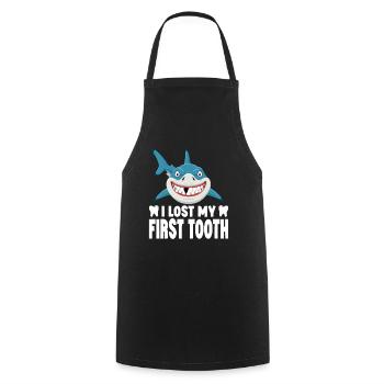J’ai perdu ma première fée des dents de requin - Tablier de cuisine - noir - Devant - AI Model Male 185 dark (185cm)