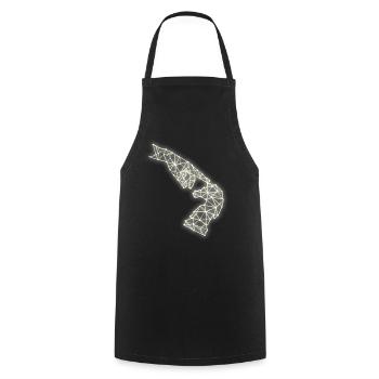 Art des échecs - Tablier de cuisine - noir - Devant - AI Model Male 185 dark (185cm)