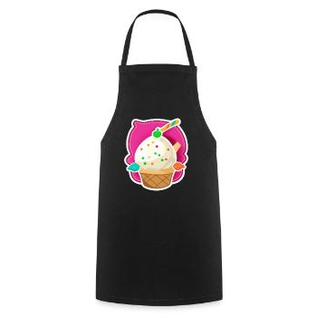 Eis, Eiscreme - Cooking Apron - black - Front - AI Model Male 185 dark (185cm)