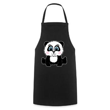 Panda Pandabär Geschenk Damen Herren Kinder - Kochschürze - Schwarz - Vorne - AI Model Male 185 dark (185cm)