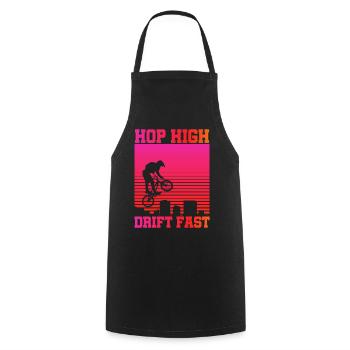 vintage bike outfit, bike urban freestyle bmx - Cooking Apron - black - Front - AI Model Male 185 dark (185cm)