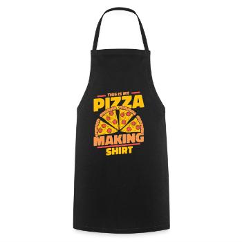 Ceci est mon vêtement de fabrication de pizza pizza four pizza pizza - Tablier de cuisine - noir - Devant - AI Model Male 185 dark (185cm)