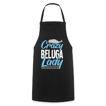 Beluga Whale Beluga Whale Whale Watching Dolphin Dolphin - Cooking Apron - black - Front - AI Model Male 185 dark (185cm)