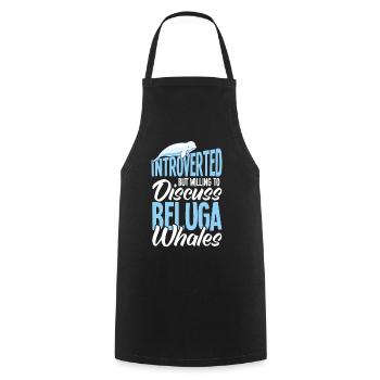 Beluga Whale Beluga Whale Whale Watching Dolphin Dolphin - Cooking Apron - black - Front - AI Model Male 185 dark (185cm)
