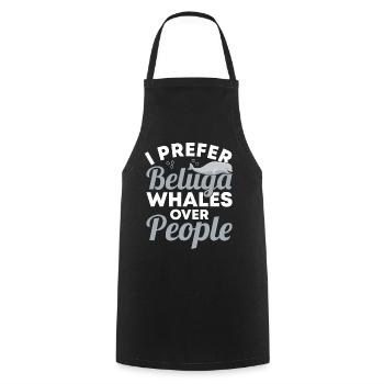 Beluga Whale Beluga Whale Whale Watching Dolphin Dolphin - Cooking Apron - black - Front - AI Model Male 185 dark (185cm)