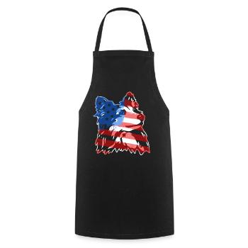 Shetland Sheepdog Shetland Sheepdog Flag - Cooking Apron - black - Front - AI Model Male 185 dark (185cm)