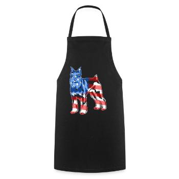 Schnauzer Schnauzer Flag - Cooking Apron - black - Front - AI Model Male 185 dark (185cm)