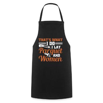 Flooring Flooring Installer Tiler Flooring - Cooking Apron - black - Front - AI Model Male 185 dark (185cm)