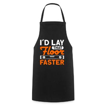 Flooring Flooring Installer Tiler Flooring - Cooking Apron - black - Front - AI Model Male 185 dark (185cm)
