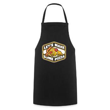 Faisons de la pizza plateau de pizza pizza pizza four pizza - Tablier de cuisine - noir - Devant - AI Model Male 185 dark (185cm)