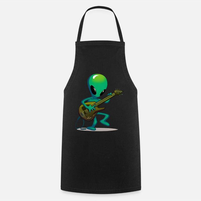 Alien guitarist - Cooking Apron - black