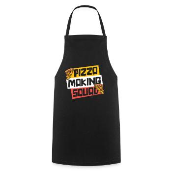 Pizza Making Squad Plaque à pizza Four à pizza Pizza - Tablier de cuisine - noir - Devant - AI Model Male 185 dark (185cm)