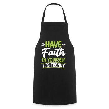 Believe in yourself God worshippers Believe Jesus - Cooking Apron - black - Front - AI Model Male 185 dark (185cm)