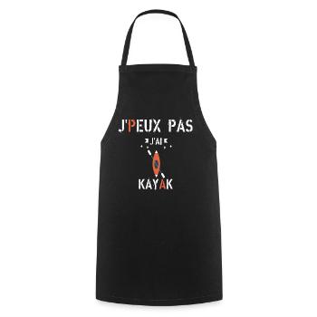 J Peux Pas J Ai kayak - Tablier de cuisine - noir - Devant - AI Model Male 185 dark (185cm)