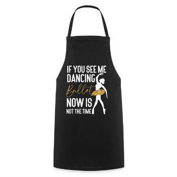 Ballet Dancer Dance Girl Ballerina - Cooking Apron - black - Front - AI Model Male 185 dark (185cm)