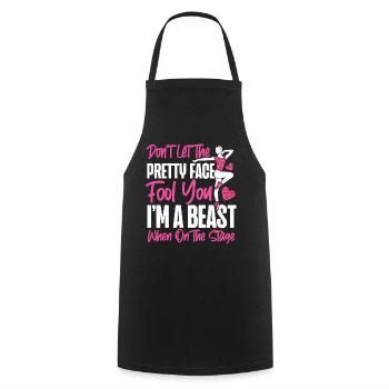 Ballet Danseuse Danse Ballerine - Tablier de cuisine - noir - Devant - AI Model Male 185 dark (185cm)