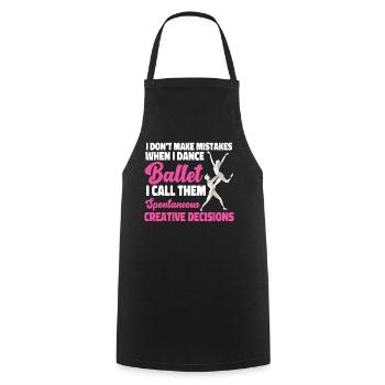 Ballet Danseuse Danse Ballerine - Tablier de cuisine - noir - Devant - AI Model Male 185 dark (185cm)