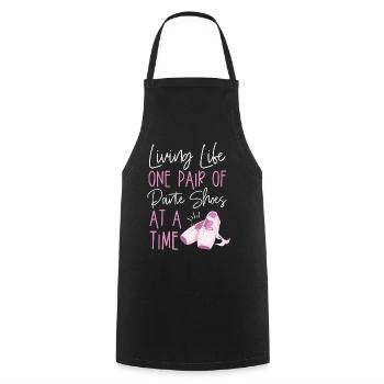 Ballet Dancer Dance Girl Ballerina - Cooking Apron - black - Front - AI Model Male 185 dark (185cm)