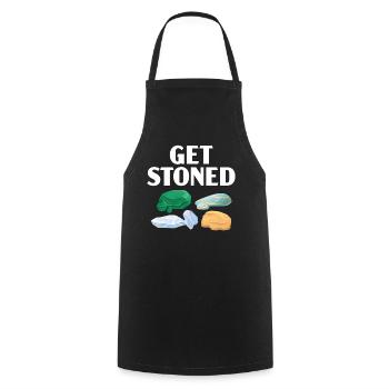 Get Stoned Geology Rockhound Rock Gathering - Cooking Apron - black - Front - AI Model Male 185 dark (185cm)