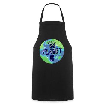no planet B, mère nature, planète terre - Tablier de cuisine - noir - Devant - AI Model Male 185 dark (185cm)