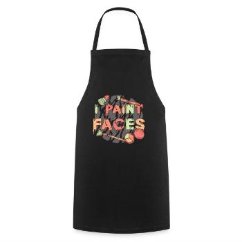 Makeup Artist I Paint Faces Beautician Cosmetics - Cooking Apron - black - Front - AI Model Male 185 dark (185cm)