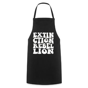 Extinction Rebellion Retro weiss - Kochschürze - Schwarz - Vorne - AI Model Male 185 dark (185cm)