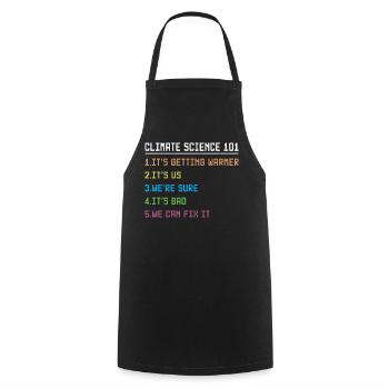 Marche des sciences Jour de la Terre Scientifiques sur les changements climatiques - Tablier de cuisine - noir - Devant - AI Model Male 185 dark (185cm)