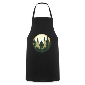 Outdoor Sasquatch Wald Kryptid Geschenk Bigfoot - Kochschürze - Schwarz - Vorne - AI Model Male 185 dark (185cm)