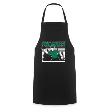 Disc Golfer Disc Golfer Frisbee Golf Basket Disc - Cooking Apron - black - Front - AI Model Male 185 dark (185cm)