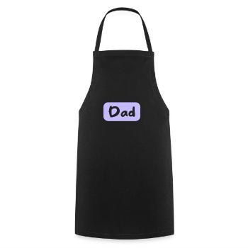 Dad lettering shield - Cooking Apron - black - Front - AI Model Male 185 dark (185cm)