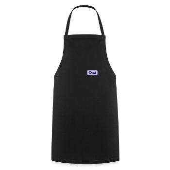 Dad lettering shield - Cooking Apron - black - Front - AI Model Male 185 dark (185cm)